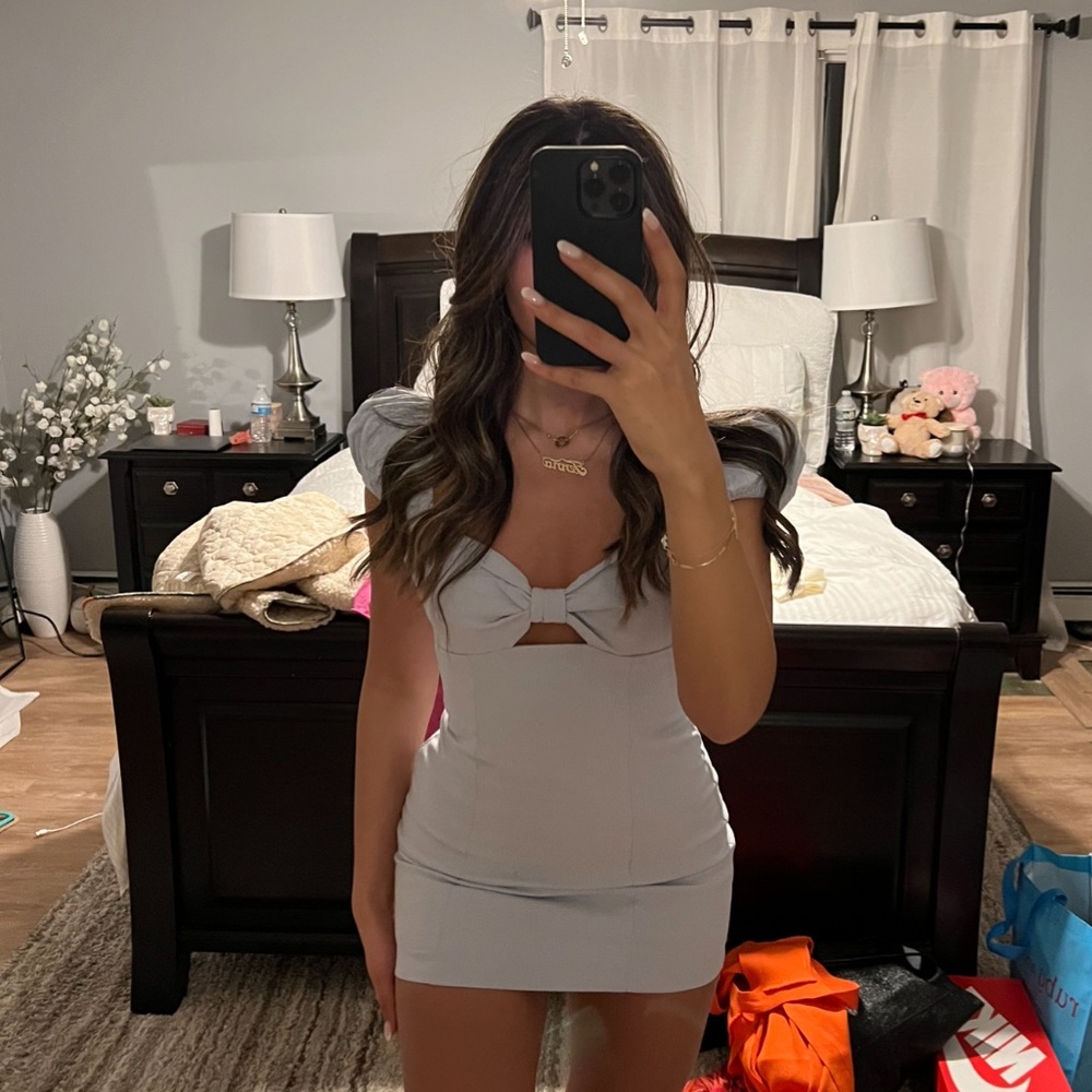 Ruby and Jenna baby blue mini dress